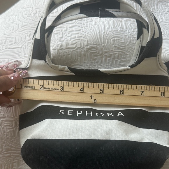 Sephora Monochrome Striped Cosmetic Bag - Picture 7 of 8